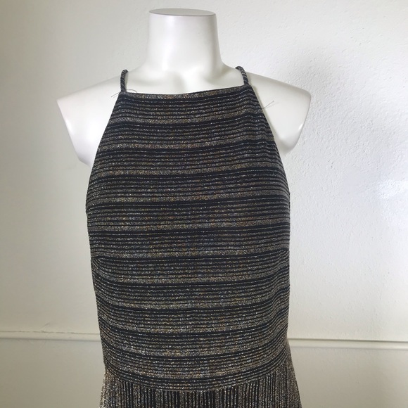 Jump Striped Metallic Knit Jumpsuit - Picture 2 of 7